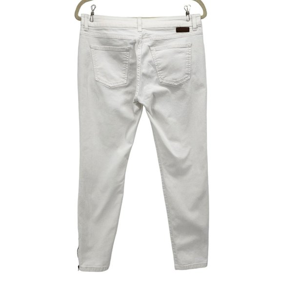 Boden Zipper Ankle White Denim Skinny Jeans Womens 8 - Picture 3 of 8